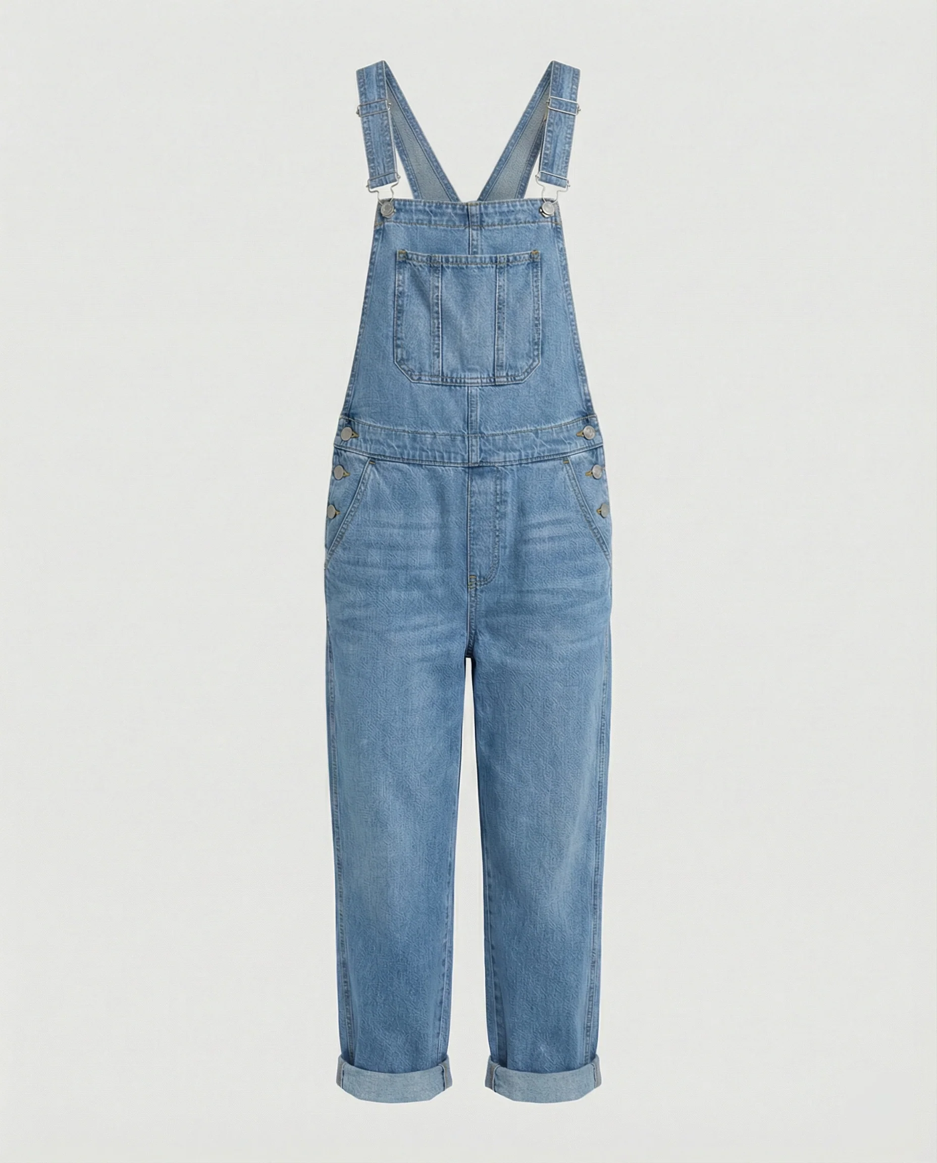 Damen Jeans Latzhose Oversized mit tiefen Taschen - Image 5