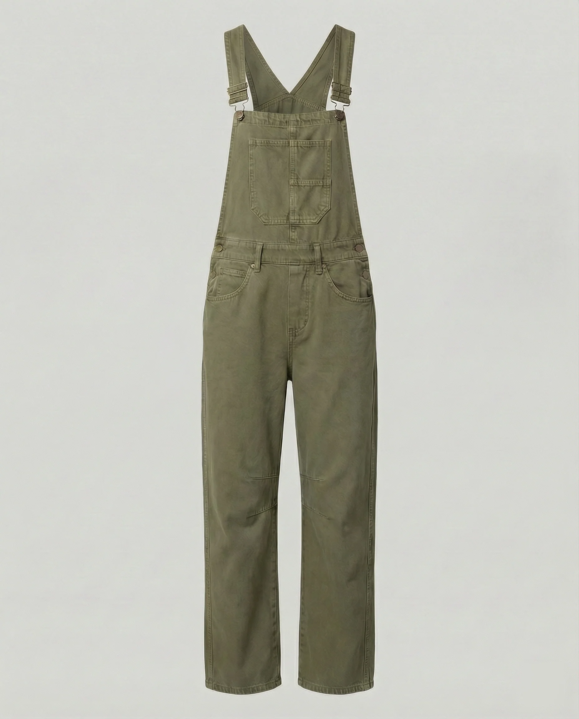 Damen Jeans Latzhose mit weitem Bein und urbanem Design - Image 8