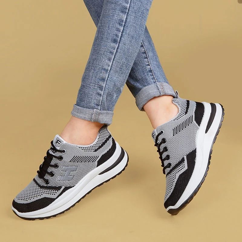Damen Lauf-Sneaker mit atmungsaktivem Gewebe und stoßdämpfender Sohle Heidi Mode - Image 2