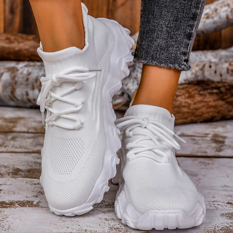 Damen Lauf-Sneakers mit elastischem Strick-Design und rutschfester Sohle Heidi Mode - Image 2