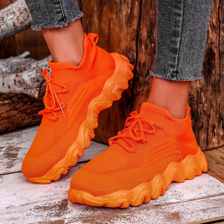 Damen Lauf-Sneakers mit elastischem Strick-Design und rutschfester Sohle Heidi Mode - Image 7
