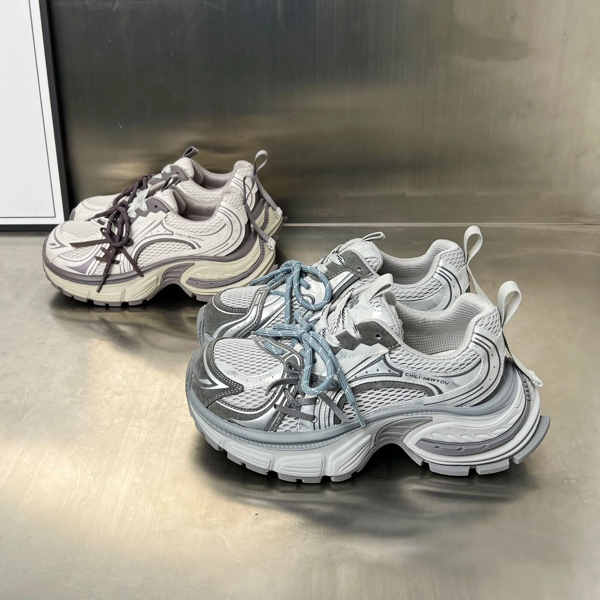 Damen Lauf- und Fitness-Sneakers mit atmungsaktivem Mesh und dämpfendem Fußbett Heidi Mode - Image 3