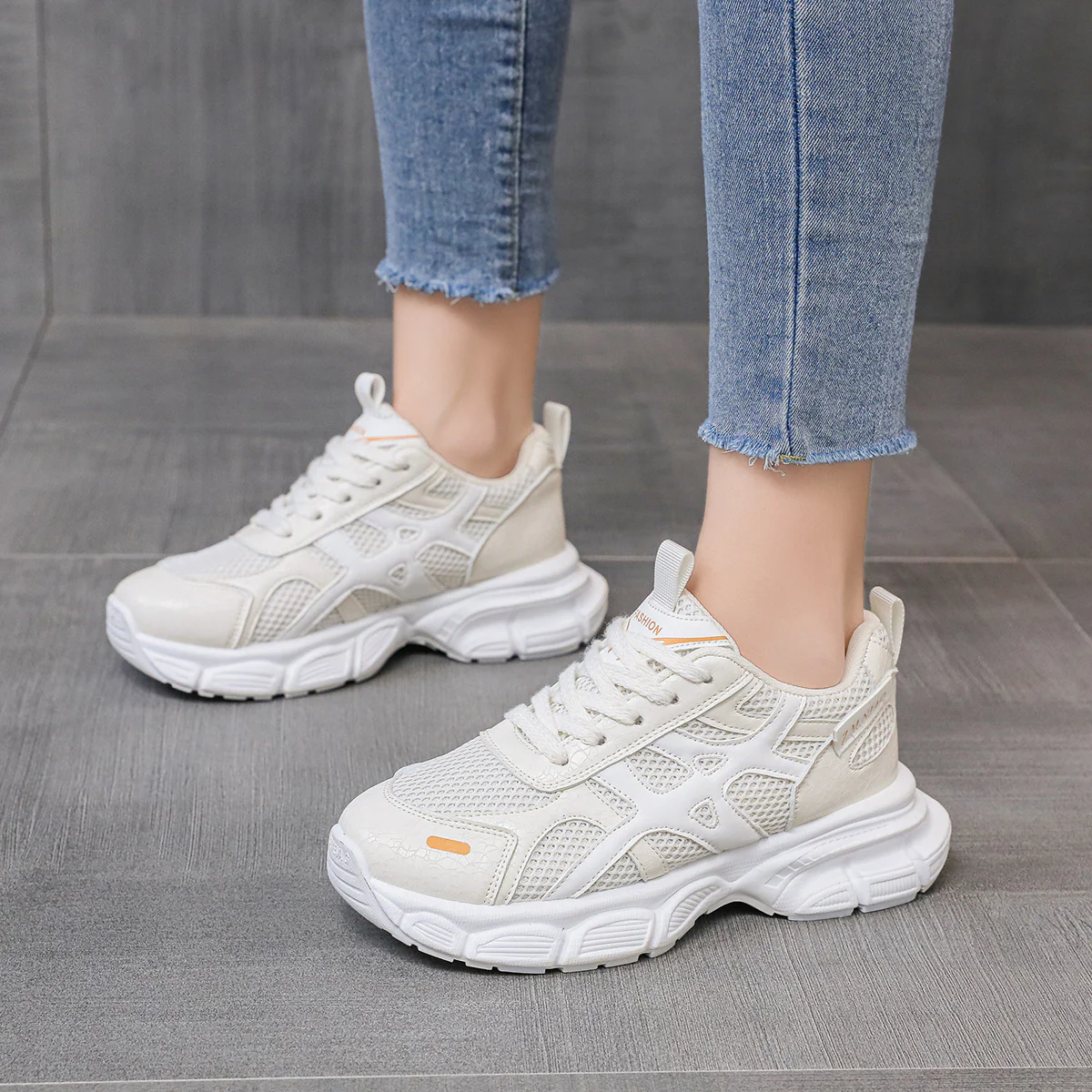 Damen Laufsohlen Sneakers mit atmungsaktivem Obermaterial Heidi Mode - Image 6