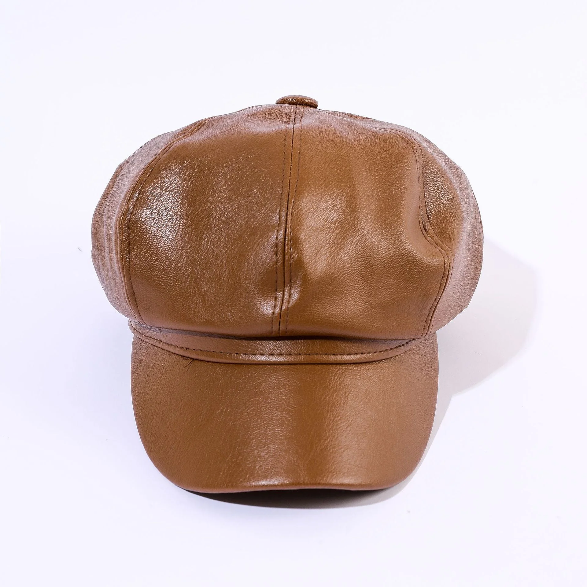 Damen Leder-Baker Boy Cap mit Klassischem Design Heidi-Mode - Image 3