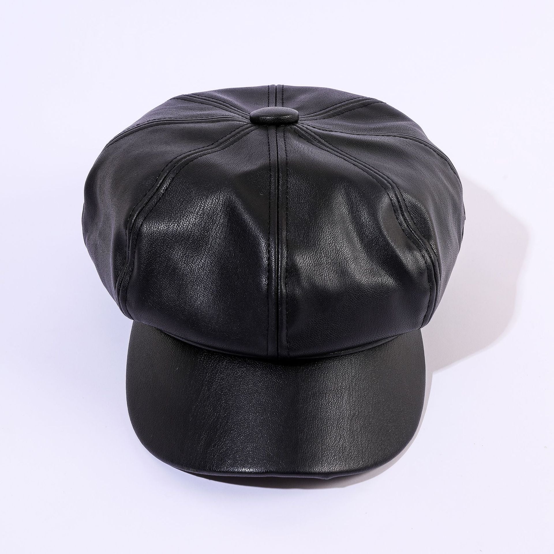 Damen Leder-Baker Boy Cap mit Klassischem Design Heidi-Mode - Image 4