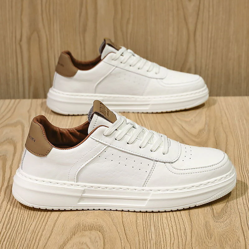 Damen Leder Sneakers mit modischem Design und atmungsaktiver Sohle Heidi Mode - Image 3