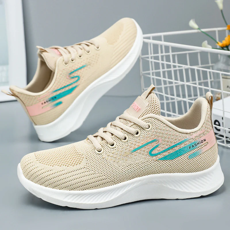 Damen Leichte Fitness-Sneaker mit atmungsaktivem Mesh-Obermaterial und rutschfester Sohle Heidi Mode - Image 3