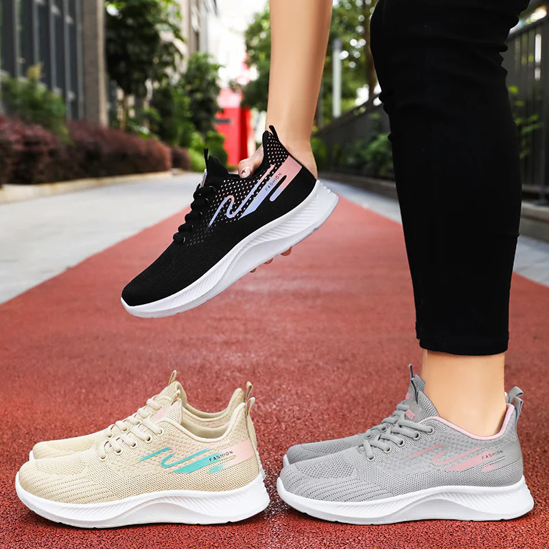 Damen Leichte Fitness-Sneaker mit atmungsaktivem Mesh-Obermaterial und rutschfester Sohle Heidi Mode - Image 4
