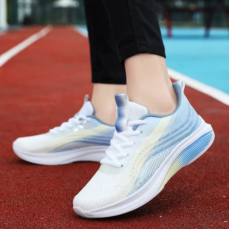 Damen Leichte Fitness-Sneaker mit atmungsaktiver Strick-Oberfläche und stoßdämpfender Sohle Heidi Mode - Image 2