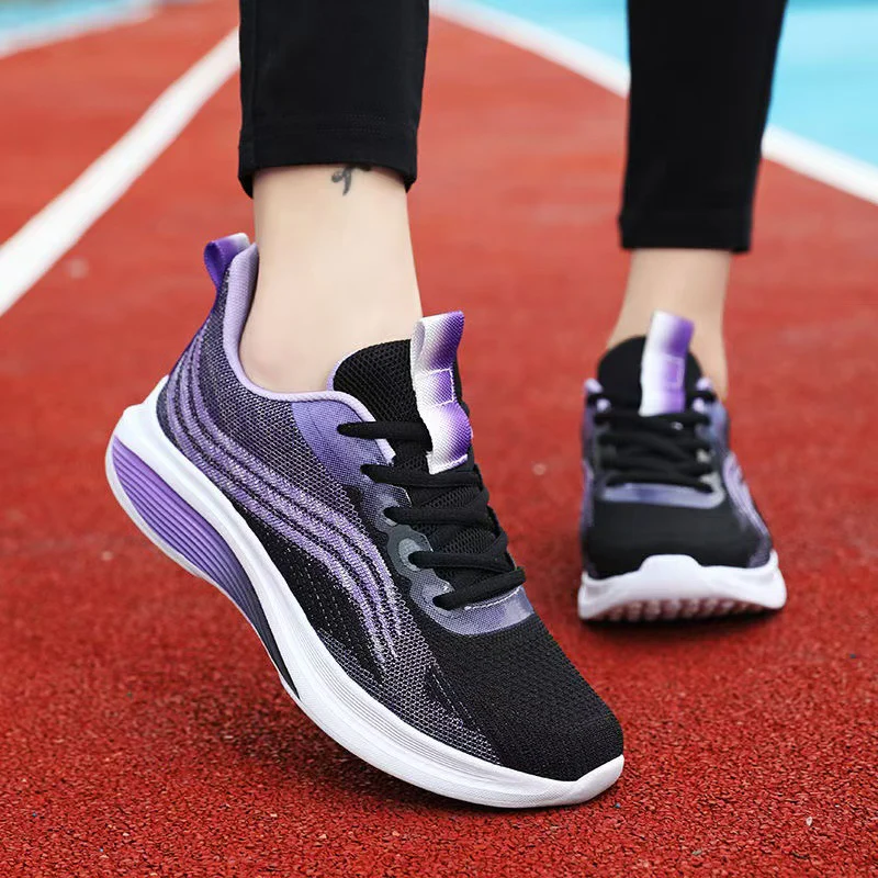 Damen Leichte Fitness-Sneaker mit atmungsaktiver Strick-Oberfläche und stoßdämpfender Sohle Heidi Mode - Image 3