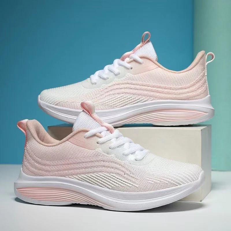 Damen Leichte Fitness-Sneaker mit atmungsaktiver Strick-Oberfläche und stoßdämpfender Sohle Heidi Mode - Image 7