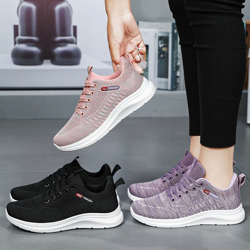 Damen Leichte Fitness Sneakers mit atmungsaktivem Mesh-Obermaterial Heidi Mode - Image 3