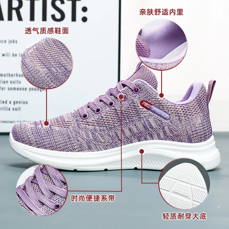 Damen Leichte Fitness Sneakers mit atmungsaktivem Mesh-Obermaterial Heidi Mode - Image 4