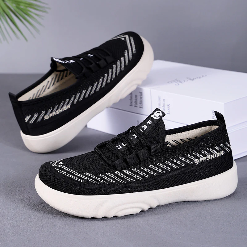 Damen Leichte Freizeit Sneakers mit elastischem Strickdesign und rutschfester Sohle Heidi Mode - Image 8