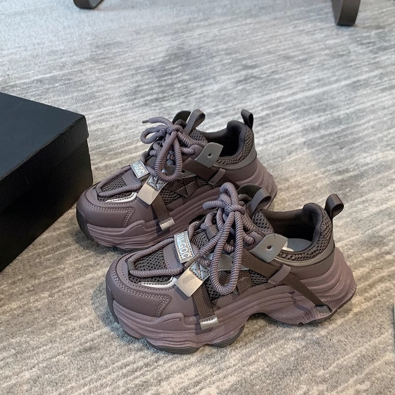 Damen leichte Lace-Up Sneakers mit robustem Obermaterial und flexibler Sohle Heidi Mode - Image 2
