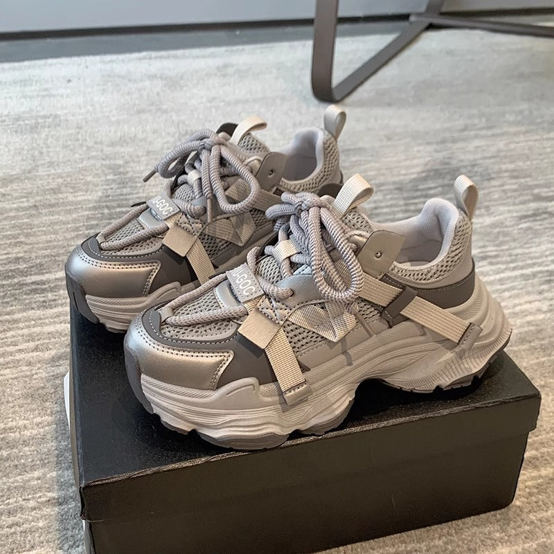 Damen leichte Lace-Up Sneakers mit robustem Obermaterial und flexibler Sohle Heidi Mode - Image 6