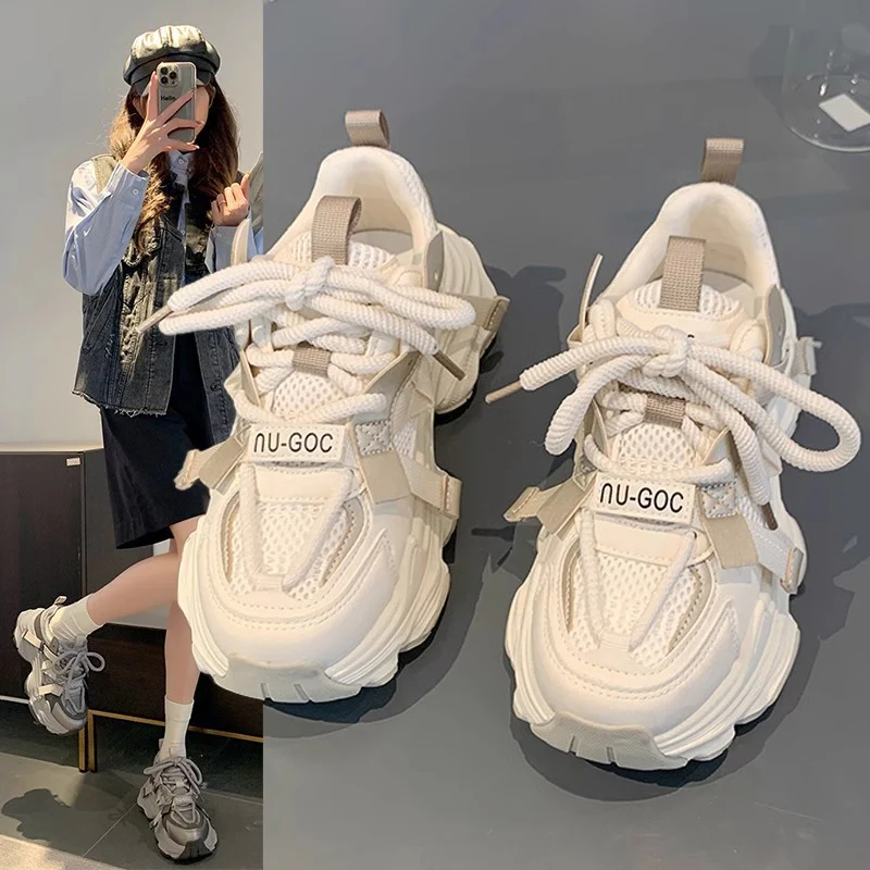 Damen leichte Lace-Up Sneakers mit robustem Obermaterial und flexibler Sohle Heidi Mode - Image 7