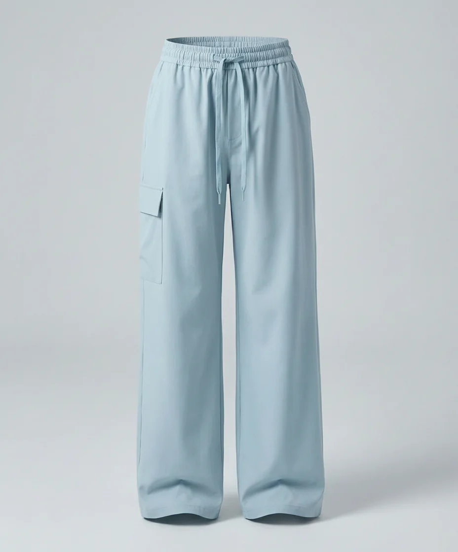 Damen leichte packbare Outdoor-Hose mit weitem Bein elastischem Bund und aufgesetzten Seitentaschen Heidi-Mode - Image 10