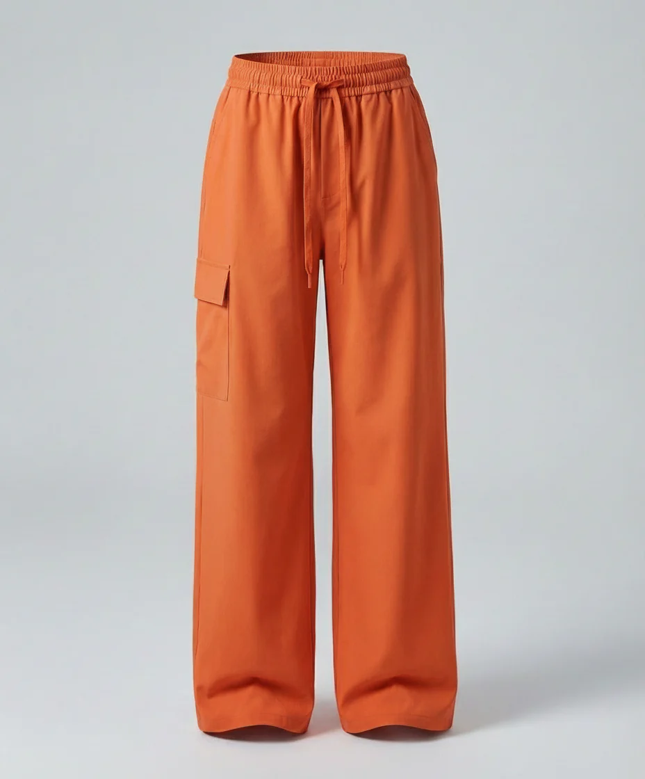 Damen leichte packbare Outdoor-Hose mit weitem Bein elastischem Bund und aufgesetzten Seitentaschen Heidi-Mode - Image 6
