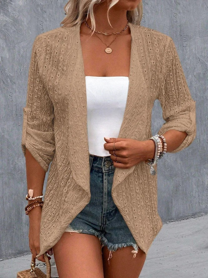 Damen Leichte Schichtenjacke aus atmungsaktiver Struktur Heidi-Mode - Image 6