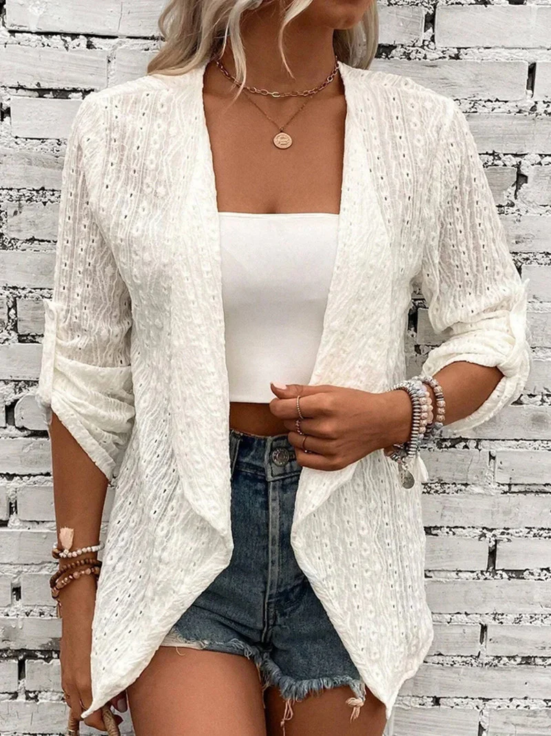Damen Leichte Schichtenjacke aus atmungsaktiver Struktur Heidi-Mode - Image 8