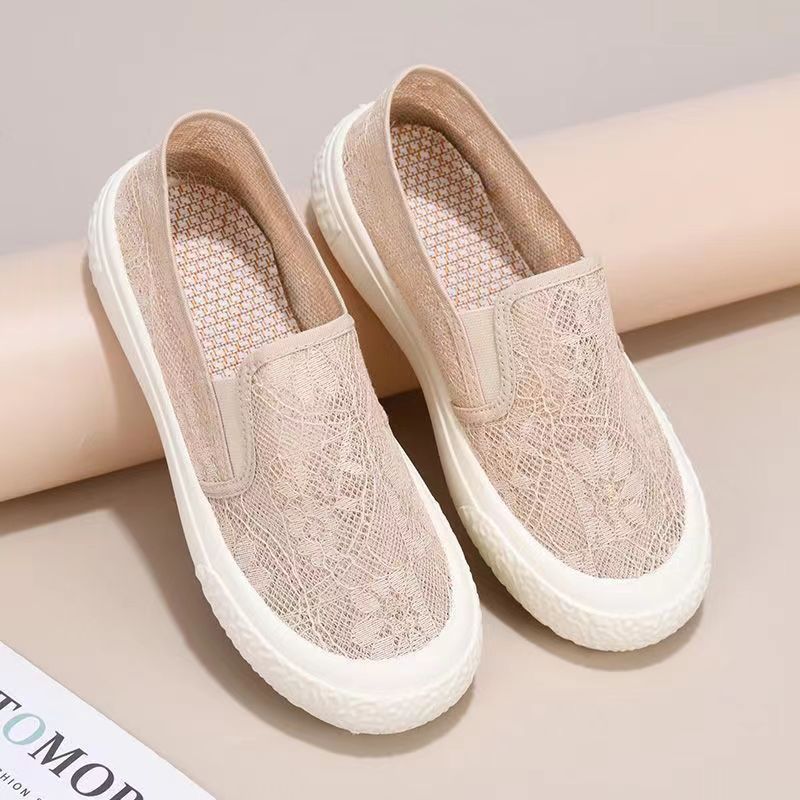 Damen Leichte Slip-On Sneakers mit atmungsaktivem Spitzendesign Heidi Mode - Image 2