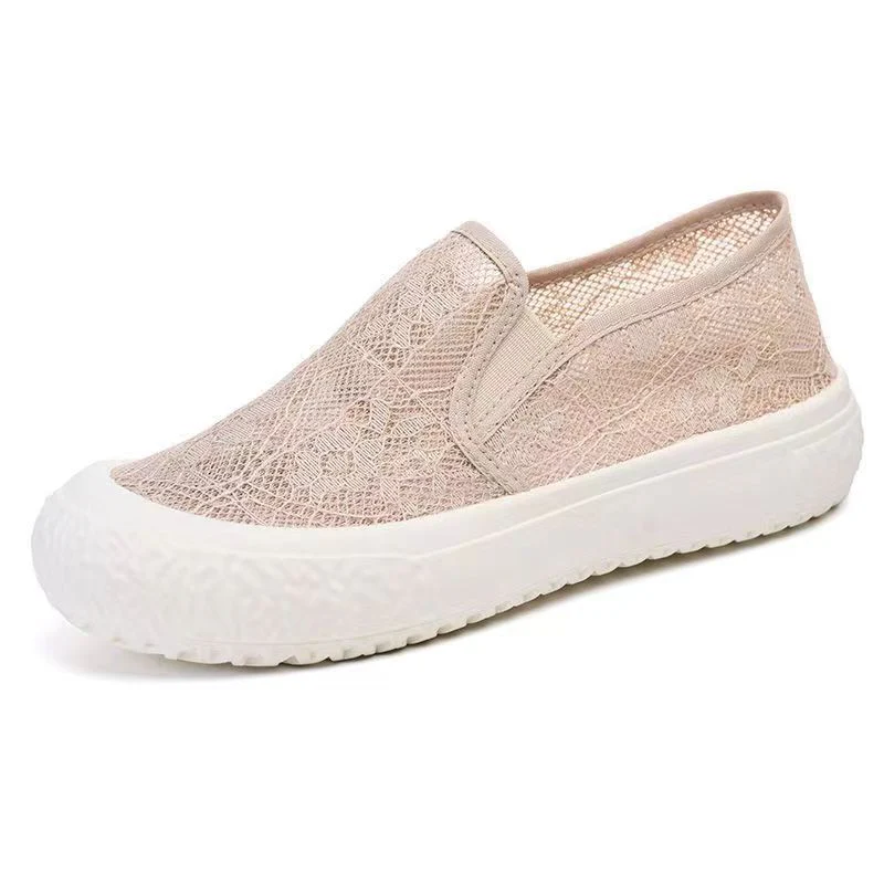 Damen Leichte Slip-On Sneakers mit atmungsaktivem Spitzendesign Heidi Mode - Image 5