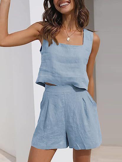Damen Leichte Sommerbluse und Shorts Set Heidi-Mode - Image 6