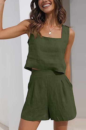 Damen Leichte Sommerbluse und Shorts Set Heidi-Mode - Image 7