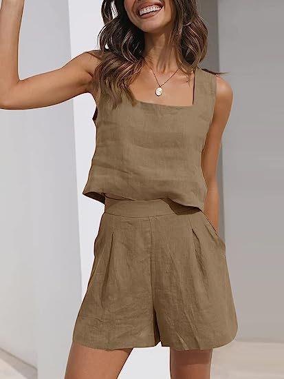 Damen Leichte Sommerbluse und Shorts Set Heidi-Mode - Image 9