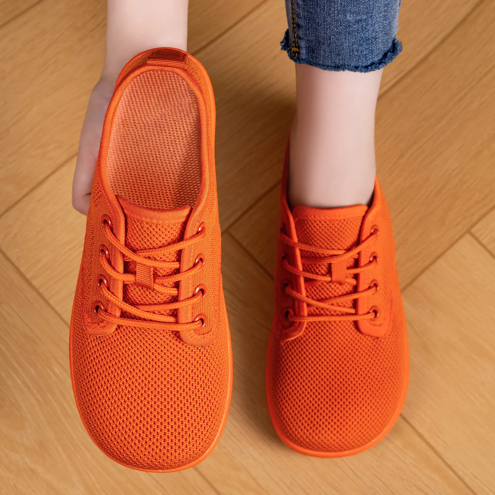 Damen Leichte und atmungsaktive Schnürschuhe mit flexiblem Obermaterial Heidi Mode