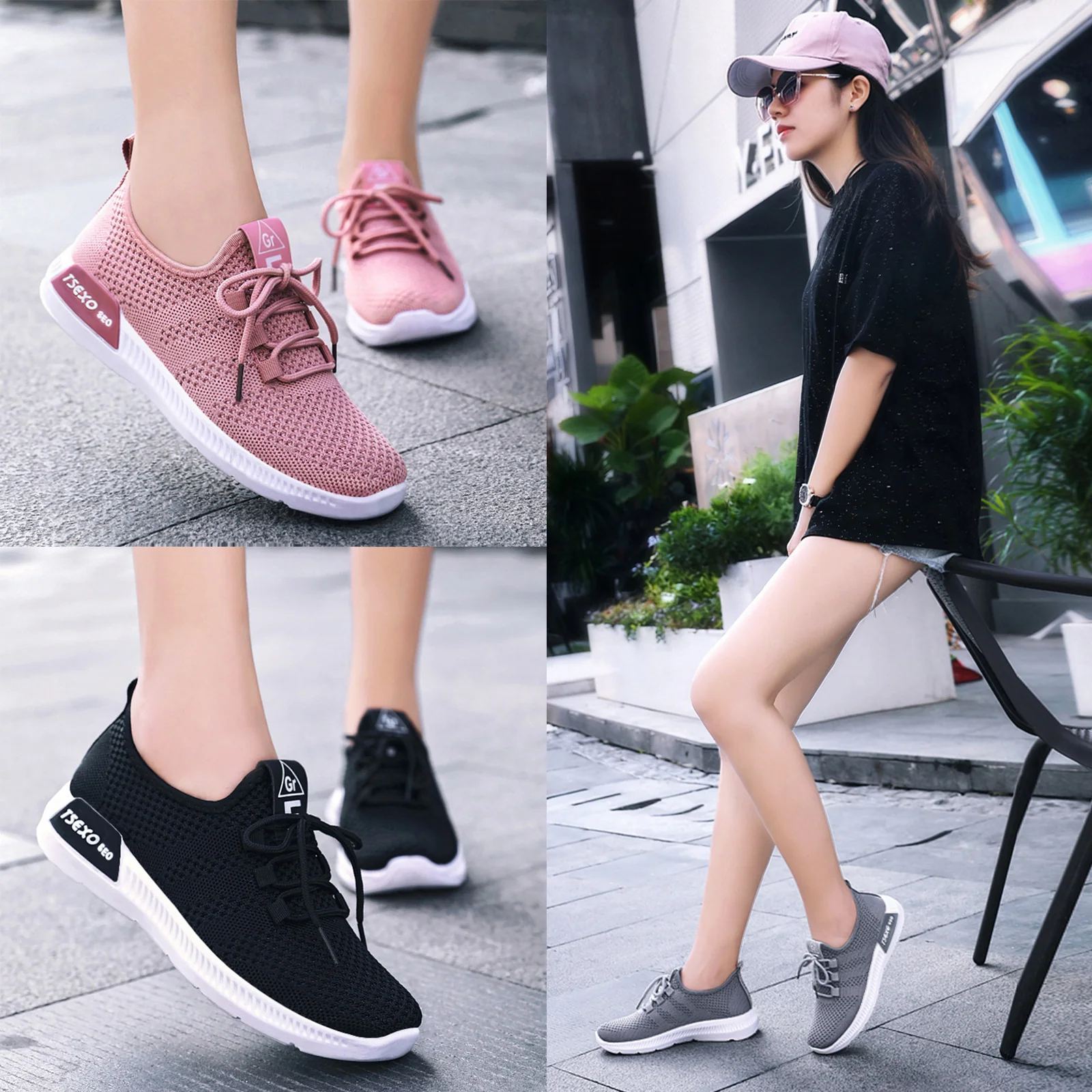 Damen Leichte und atmungsaktive Sneaker mit flexiblem Mesh-Obermaterial Heidi Mode - Image 2