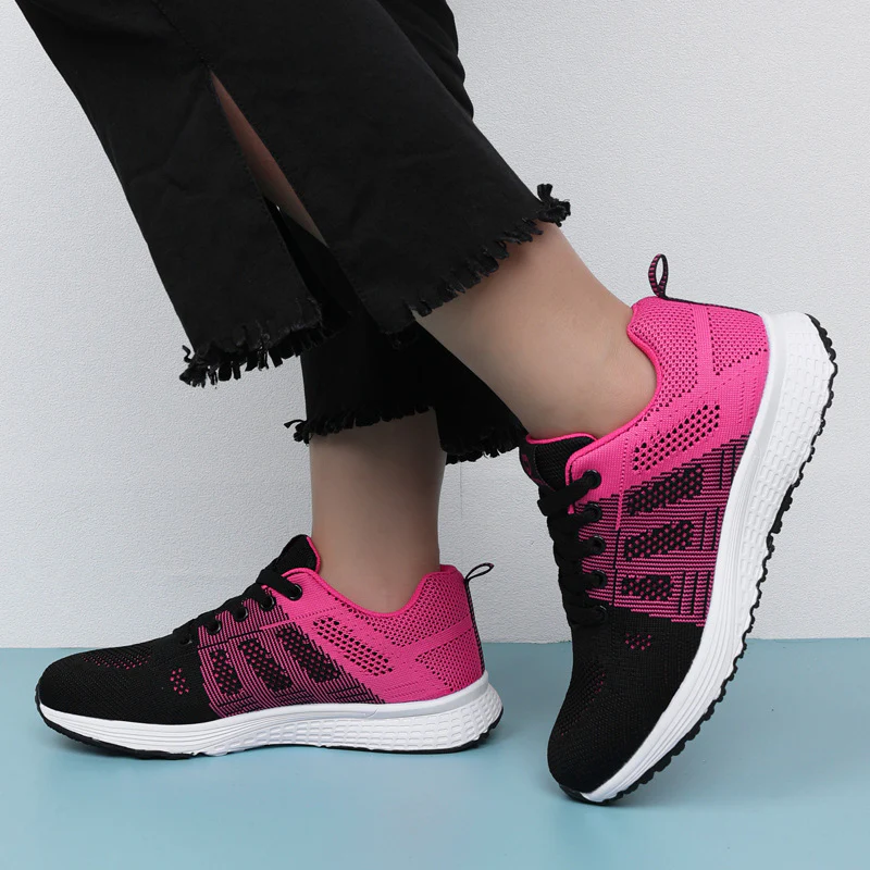 Damen Leichte und atmungsaktive Sport Sneakers mit flexibler Laufsohle Heidi Mode