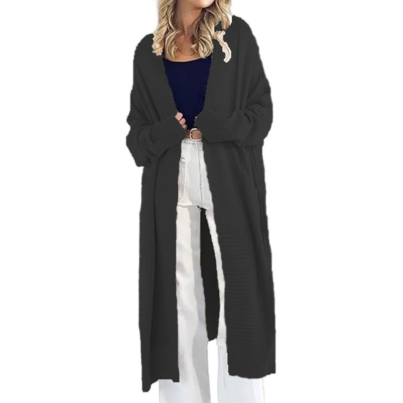 Damen leichter Strickmantel mit weit geschnittenen Ärmeln und praktischen Eingrifftaschen Heidi-Mode - Image 3