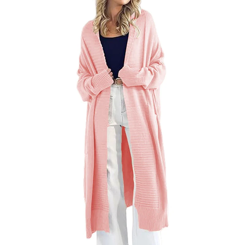 Damen leichter Strickmantel mit weit geschnittenen Ärmeln und praktischen Eingrifftaschen Heidi-Mode - Image 7