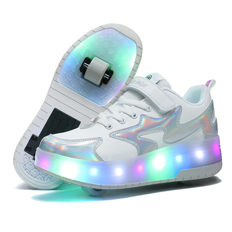 Damen Leuchtende Rollersneaker mit atmungsaktivem Obermaterial und rutschfester Sohle Heidi Mode - Image 2
