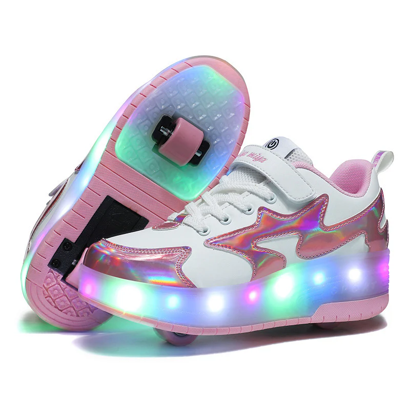 Damen Leuchtende Rollersneaker mit atmungsaktivem Obermaterial und rutschfester Sohle Heidi Mode - Image 5
