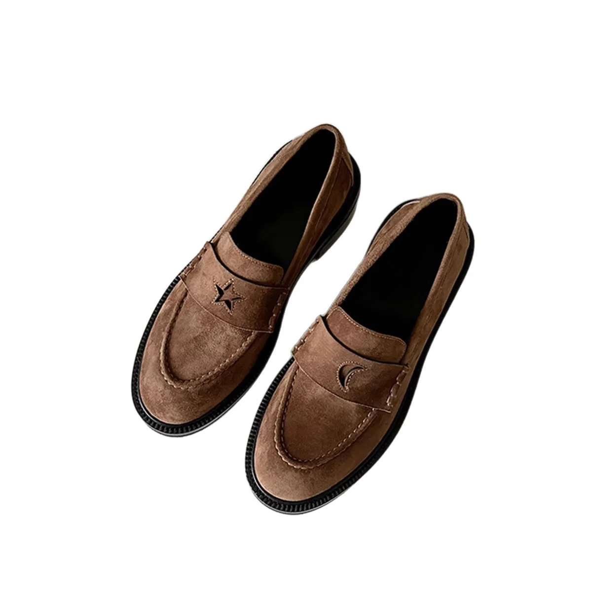 Damen Loafers aus hochwertigem Leder mit modischem Sternen-Detail und bequemer Sohle Heidi Mode - Image 5
