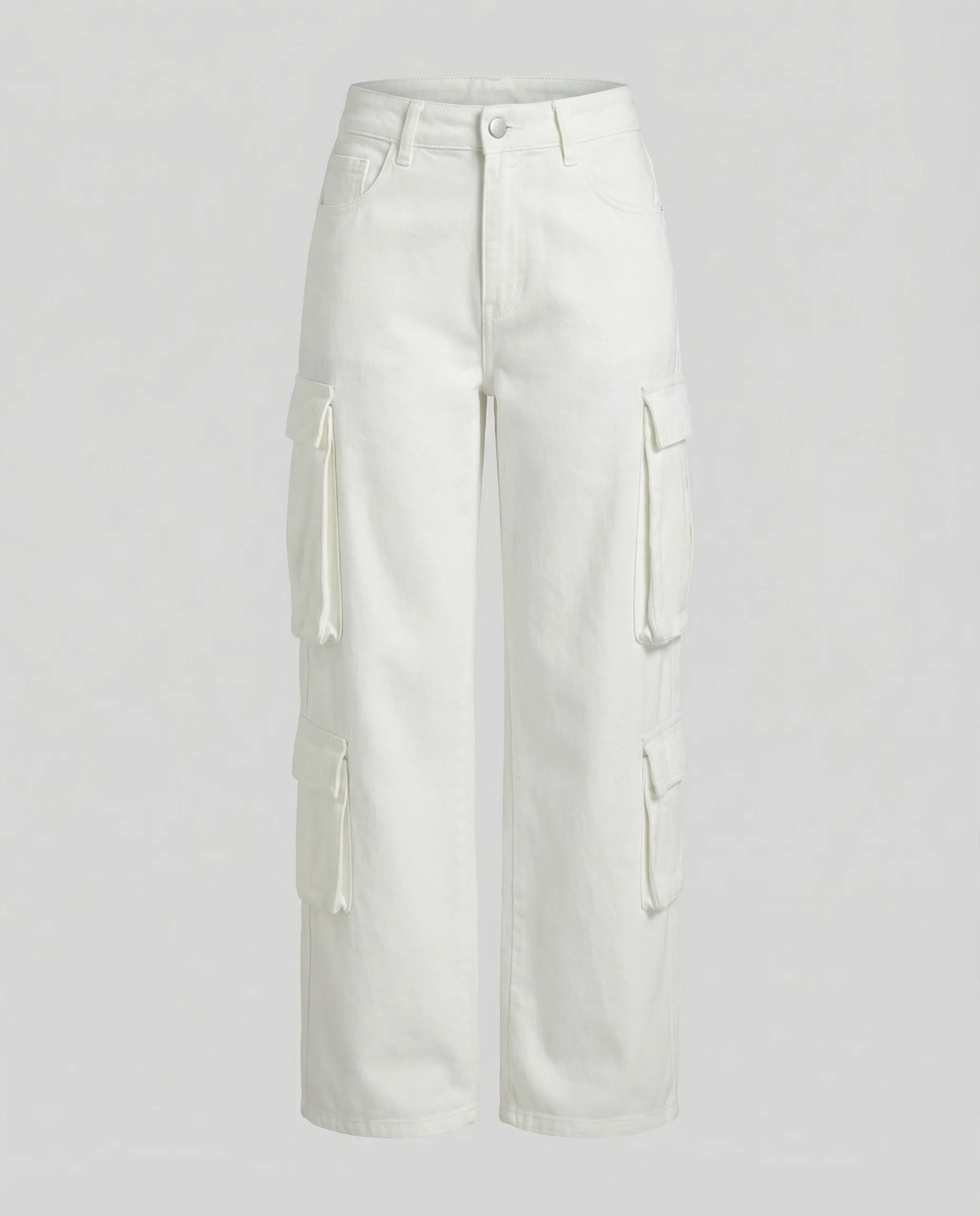 Damen locker fallende Cargo-Palazzohose mit extra großen Klappentaschen und Kniepaneelen Heidi-Mode - Image 5