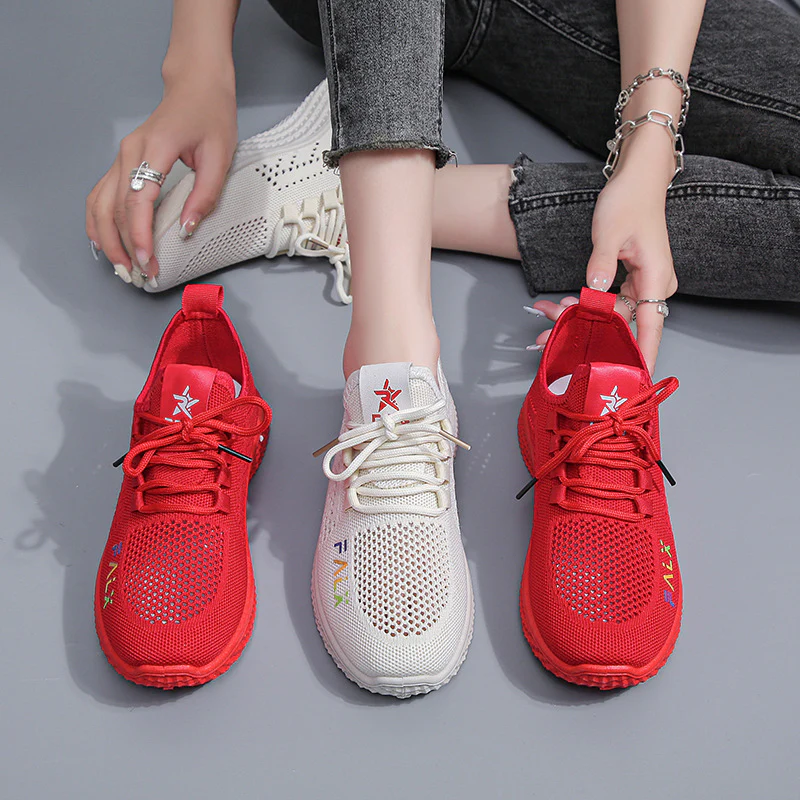 Damen Luftige Freizeitsneaker mit atmungsaktiver Mesh-Oberfläche Heidi Mode - Image 4