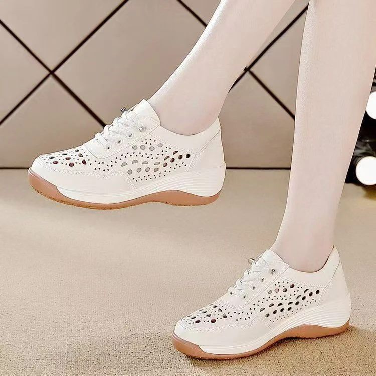 Damen Luftige Sneakers mit modischen Lochmustern und bequemer Dämpfung Heidi Mode - Image 2