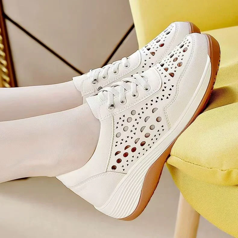Damen Luftige Sneakers mit modischen Lochmustern und bequemer Dämpfung Heidi Mode - Image 3