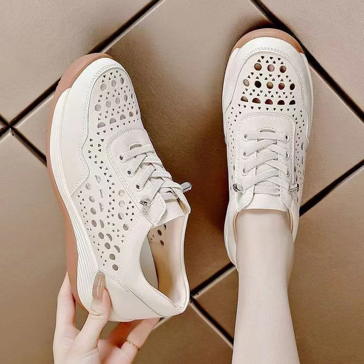Damen Luftige Sneakers mit modischen Lochmustern und bequemer Dämpfung Heidi Mode - Image 4