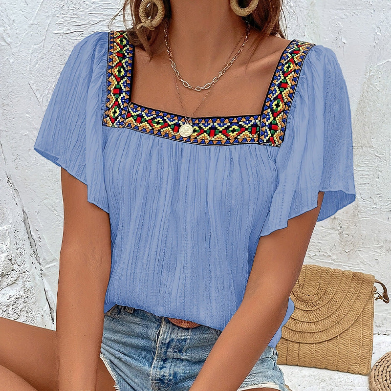 Damen Luftige Sommerbluse mit Stickereien Heidi-Mode - Image 4