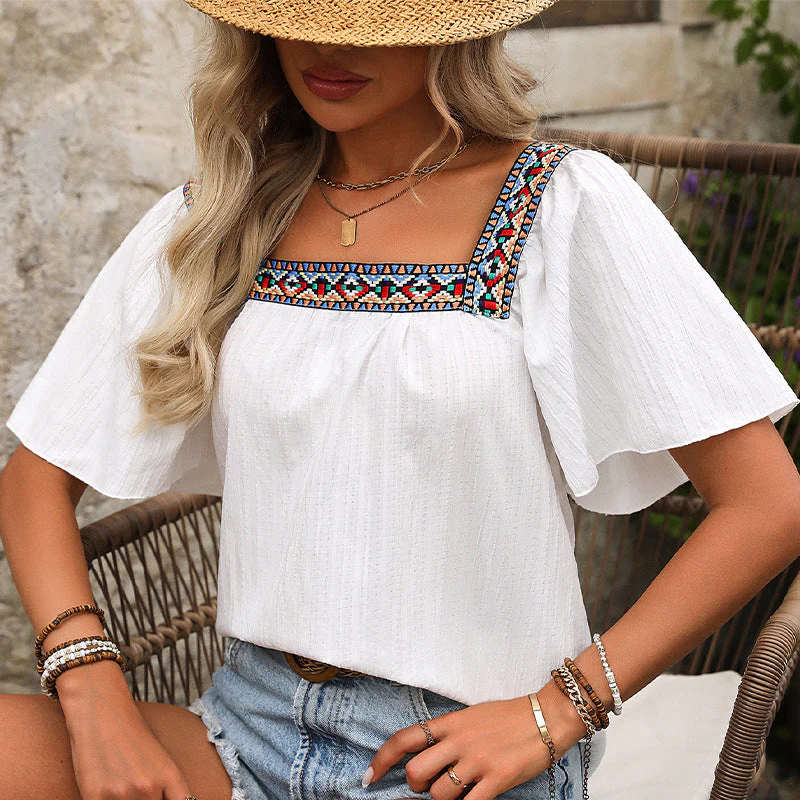 Damen Luftige Sommerbluse mit Stickereien Heidi-Mode - Image 6