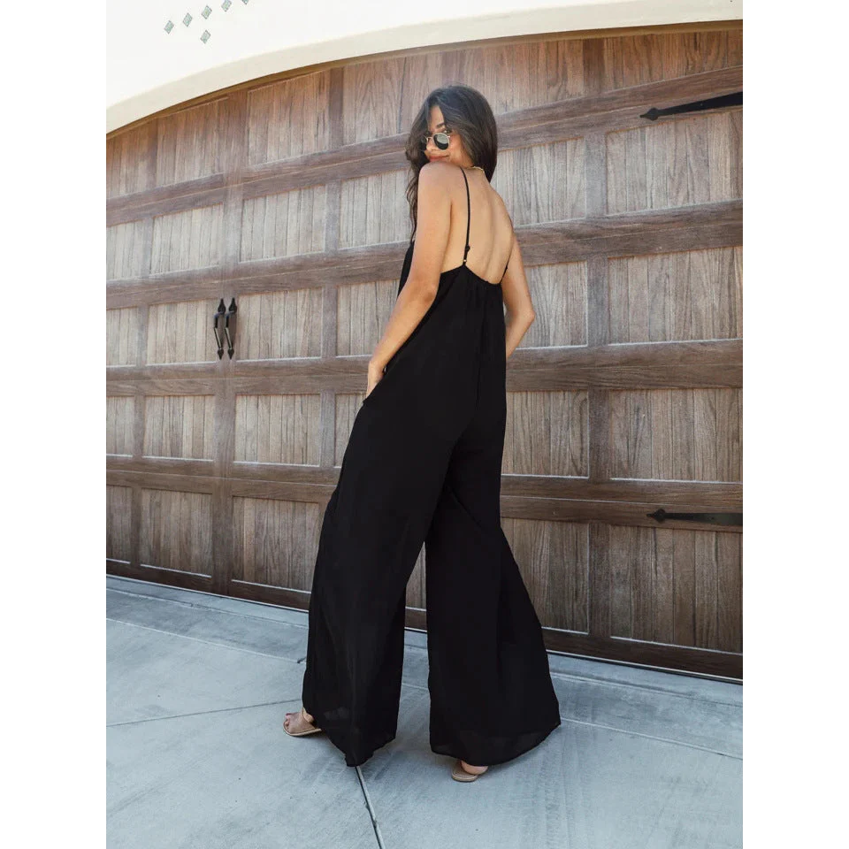 Damen Luftiger Jumpsuit mit Weitem Schnitt und Verstellbaren Trägern Heidi-Mode - Image 4