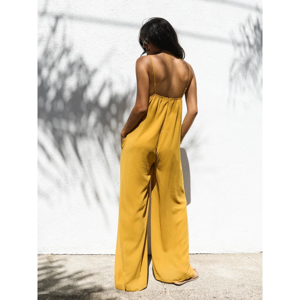 Damen Luftiger Jumpsuit mit Weitem Schnitt und Verstellbaren Trägern Heidi-Mode - Image 5