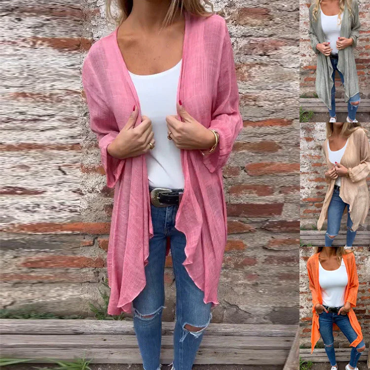 Damen Luftiger Open-Front Kimono Heidi-Mode