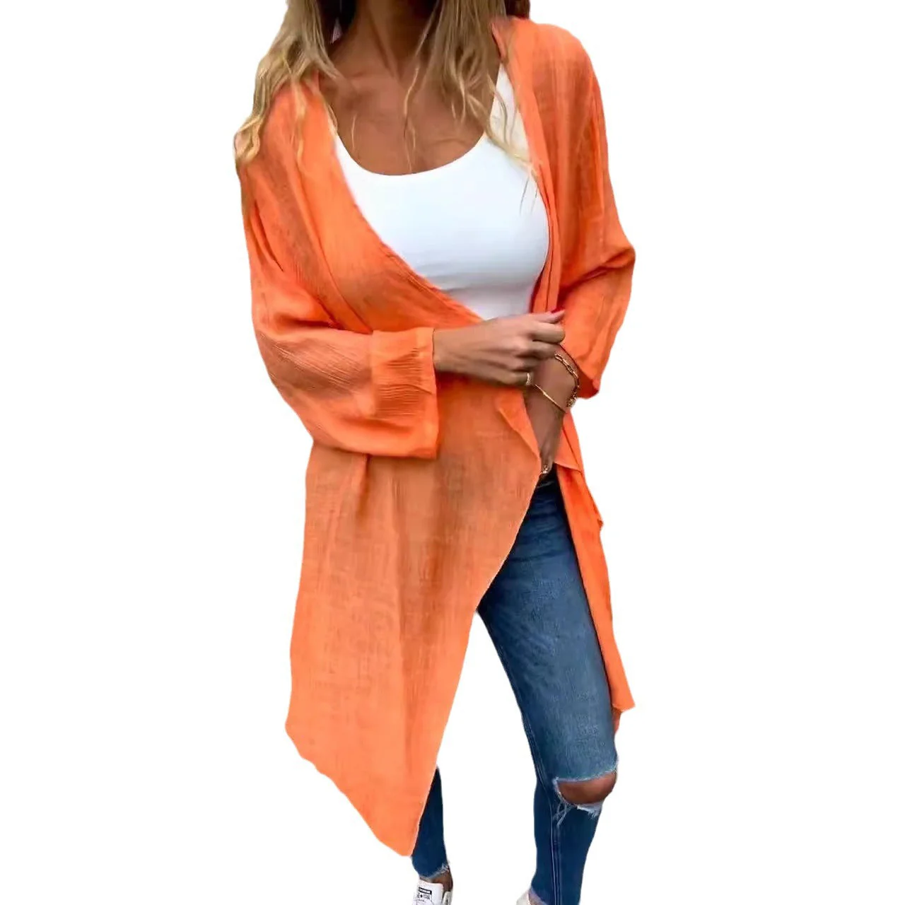 Damen Luftiger Open-Front Kimono Heidi-Mode - Image 5