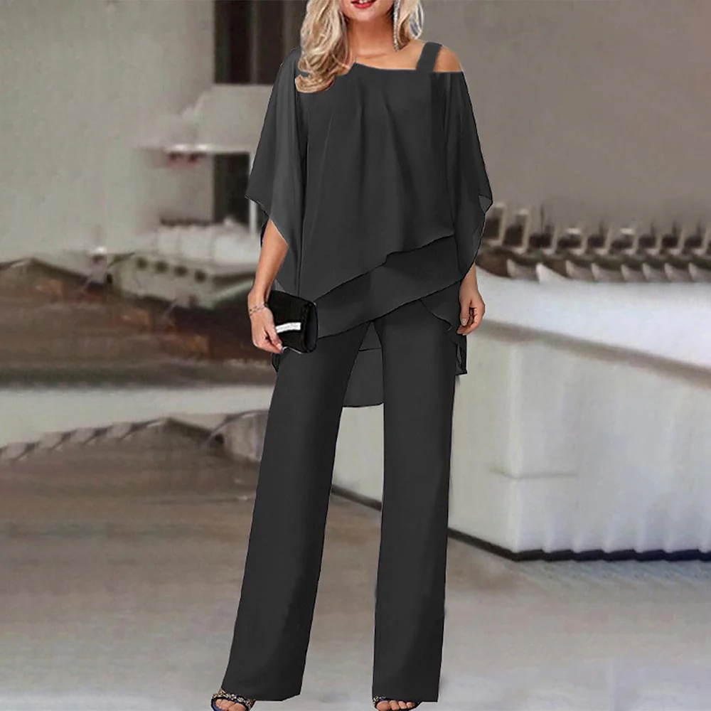 Damen Luftiger Overall mit schulterfreiem Design und weitem Bein Heidi Mode - Image 2